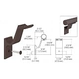 Buy CRL Matte Bronze Quick Connect Aluminum Hand Rail Bracket for 1-1 2 Diameter... by C.R. Laurence