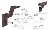 CRL Matte Bronze Quick Connect Aluminum Hand Rail Bracket for 1-1/2 Diameter Tubing