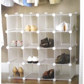 INTERLOCKING SHOE ORGANIZER/SHOE RACK for 16 PAIRS