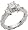 Two Half Moon Diamond Engagement Ring .46cttw (CZ ctr)