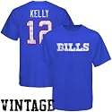 Buffalo Bill T Shirt : Reebok Buffalo Bill #12 Jim Kelly Royal Blue Retired Legends Name & Number Vintage T Shirt