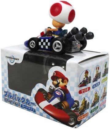 Nihon Auto Toy Nintendo Mario Kart Wii Pull Back Car - Toad in Kart