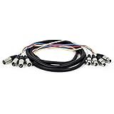 Monoprice 108765 10-Feet 4-Channel XLR Male-Inch XLR Female Snake Cable