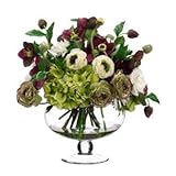 IMAGE OF Rose and Hydrangea Faux Flower Arrangement