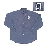 Detroit Tigers MLB Matrix Button Down Shirt (Navy)