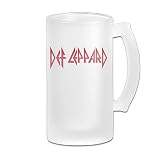 Def Leppard Rock Band Logo Grind Beer Glass Mug White