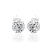 EYS Kugel Ohrstecker 8 mm Silber mit Swarovski Kristallen besetzt