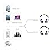 Atalanta 3.5mm Audio Stereo Y Splitter Cable 3.5mm Male to 2 Port 3.5mm Female for Earphone and Headset Splitter Adapter, Compatible with iPhone, Samsung, LG Smartphones, Tablets, MP3 Players