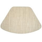 Cream/Tan Wipeable Wedge-Shaped Placemat for Round Tables