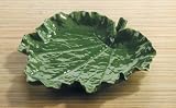 Grape Leaf Serving Platter Green Ceramic Home Gourmet