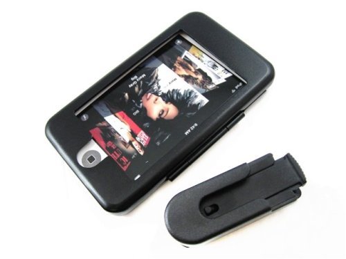 Ipod Touch (1st Gen) Jet Black Metal Aluminum Armor with Clip and Screen Protector Pack By Prima Cases