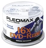 Samsung Pleomax - 50 x DVD-R - 4.7 GB 16x - thermal transfer printable surface - spindle - storage media