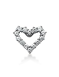 14K Gold Share Prong set Diamond Heart Pendant (1.26 cttw, F - G Color, SI2 Clarity)