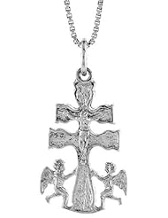 Sterling Silver Carabaca Cross Pendant, 1 inch