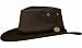 Barmah Foldaway Cooler Australian Leather Hat, Hickory - 1064