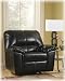 Contemporary Black DuraBlend Power Recliner