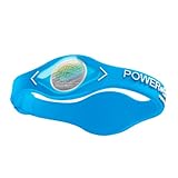 POWER BALANCE(パワーバランス) SILICONE WRISTBAND (パワーバランス シリコンリストバンド) Aqua Blue/ White L