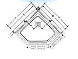 Crane Plumbing 36WLC-WH Cascade Shower Floor (Neo-Corner), White