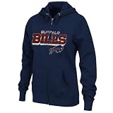 NFL Women's Buffalo Bills Football Classic III Long Sleeve Fullzip Fleece Hoodie (Stadium Blue, XX-Large)