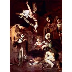 A3 Glossy Gloss photo image print classic painting Birth of Christ with Saint Lawrence and Saint Francis Caravaggio