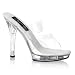 LIP-102, 5 Clear Stiletto Heel Two-Band Platform Slide