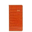 2012 Pocket Agenda Datebook, Genuine Crocodile Embossed Leather, 6" , Orange