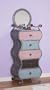Kids Drawer Chest with Mirror in Multicolored Finish