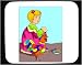 Mouse Pad with humans, human, body, girl, individuals, people, individual, child, persons, farm, person, chicken