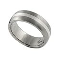 Titanium & Silver Matte Finsish Ring