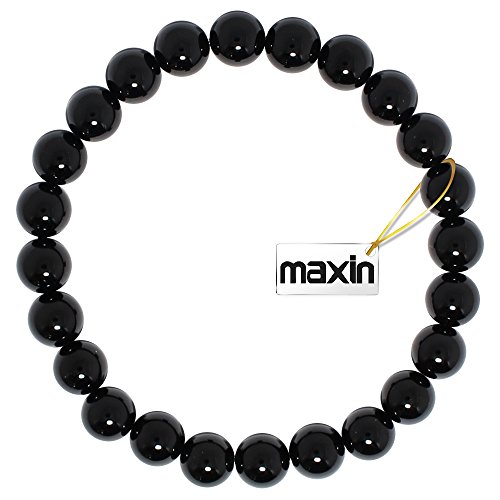 Natural-Genuine-Black-Onyx-Gem-Beads-maxin-Bling-Jewelry-8MM-Semi-Precious-Gemstones-Energy-Stone-Healing-Power-Pink-Crystal-elastic-Stretch-Stone-Loose-Bracelet-Set-Unisex Natural-Genuine-Black-Onyx-Gem-Beads-maxin-Bling-Jewelry-8MM-Semi-Precious-Gemstones-Energy-Stone-Healing-Power-Pink-Crystal-elastic-Stretch-Stone-Loose-Bracelet-Set-Unisex