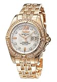 Breitling H4935059-A652-378V Windrider White Mother-of-Pearl Dial 18K Rose Gold and Diamonds Women's Chronometer Watch