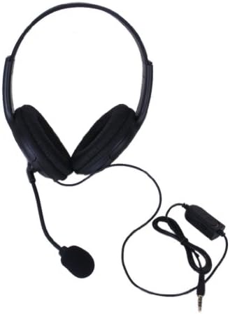 3.5mm Double Earpiece Stereo Headphone Headset Earphone w/Volume Control for PS4 by Generic