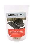 A Dog's Life Bacon & Cheddar Organic Treats, 8 Ounce Bags (Pack of 4)
