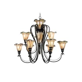 Iverness 12 light Chandelier, CHROME SWIRLART, TUSCAN SILVER by Home Decorators Collection