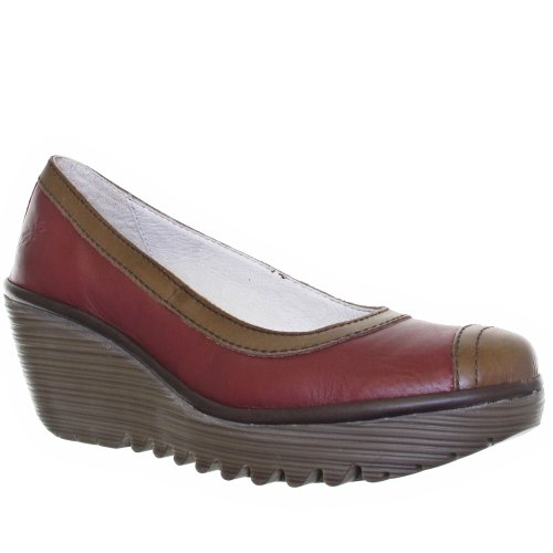 Fly London Womens Yang Wedge Leather Shoes Size 7