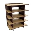 Media Tower - Reversible Natural oak/ Espresso (42 x 33")