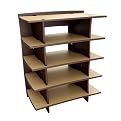 Media Tower - Reversible Natural oak/ Espresso (42 x 33")