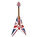 Gibson Flying V Wall Clock - Union Jack - G18