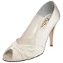 Bridal by Butter Women's Claudia-B Peep-Toe Pump,ivory satin,7 M US