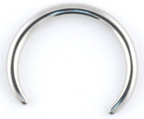 One Titanium Crescent: 14g 3/8" High Polish