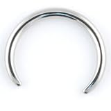 One Titanium Crescent: 14g 3/8 High Polish