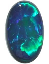 O&G Australia Natural Lightning Ridge Solid Black Opal Gemstone (1.09cttw)