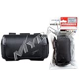 Black Leather Horizontal Cover Pouch Belt Clip for Motorola RAZR VE20