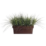 Floral Artificial Potted Grass with Large Windowsill Box in Green