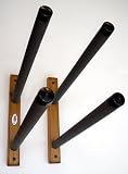 Surfdogz - 2 Board [SUP], Steel Peg / Wood Base Standup Paddleboard Wall Rack Set