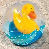 One Dozen (12) Rubber Duck DUCKY BEACH BALLs Birthday Party Favors