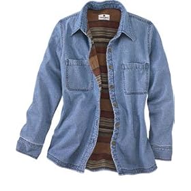 Woolrich Ladies Fleece Lined Denim Shirt Jac by Woolrich