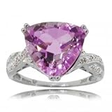 New Trillion Cut Amethyst White Gold Ring