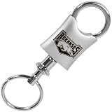 Arkansas Razorbacks Brushed Metal Valet Keychain