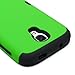 Galaxy S4 Case, MagicMobile Hybrid Impact Shockproof Cover Hard Armor Shell and Soft Silicone Skin Layer [ Green - Black ] with Screen Protector and Stylus